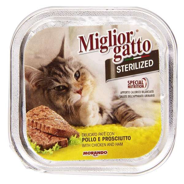 Migliorgatto Sterilized Patè 100gr - Pollo e Prosciutto