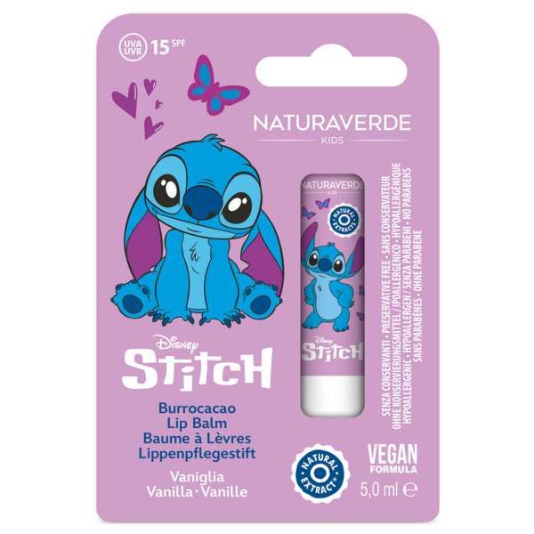 NATURAVERDE Disney Lilo e Stitch Burrocacao per Bambini - Vaniglia - MegaPrezzo