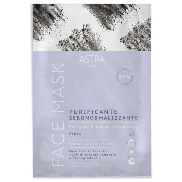 ASTRA MAKEUP Astra Skin Maschera Viso in Tessuto Purificante - MegaPrezzo