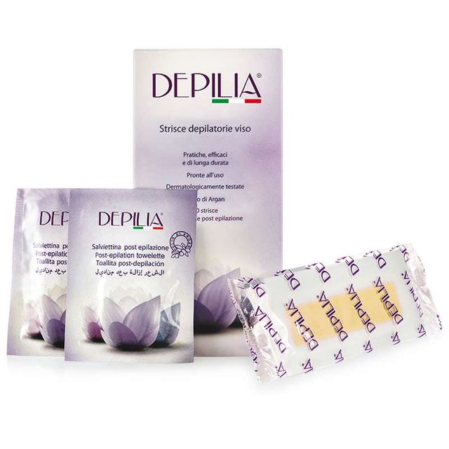 DEPILIA Depilia Strisce Dipilatorie Viso 20pz - Olio di Argan - MegaPrezzo