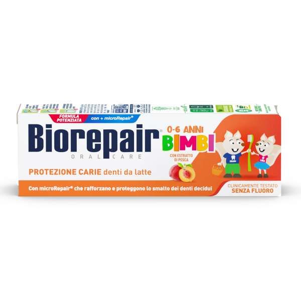 Biorepair Dentifricio Kids 0/6 Anni 50ml - Pesca