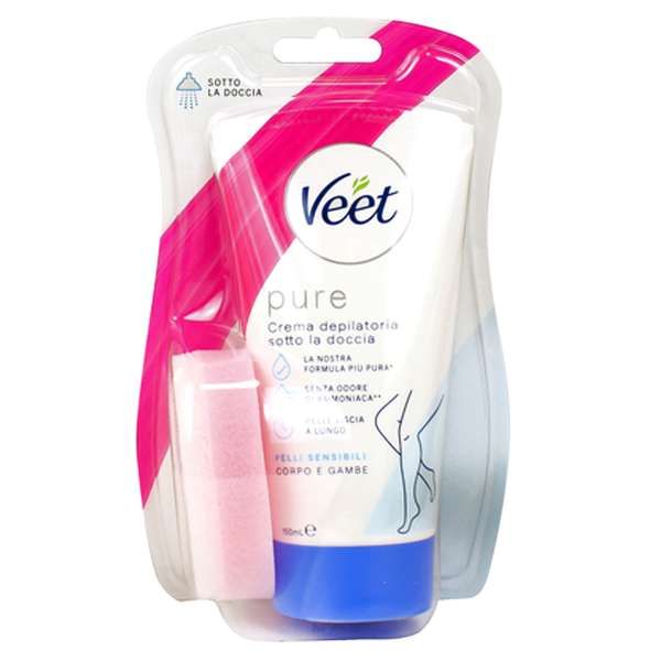 Veet Crema Depilatoria Sotto la Doccia Pelli Sensibili - 150ml