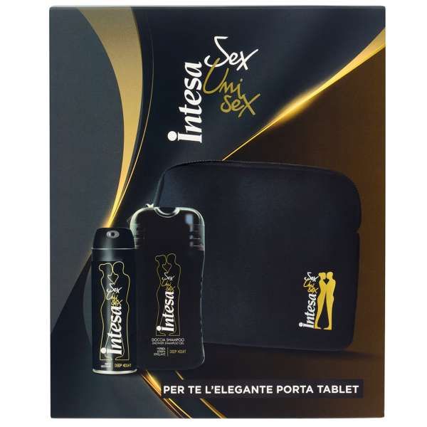 Intesa Unisex Cofanetto con ShowerGel Deodorante e Porta Tablet