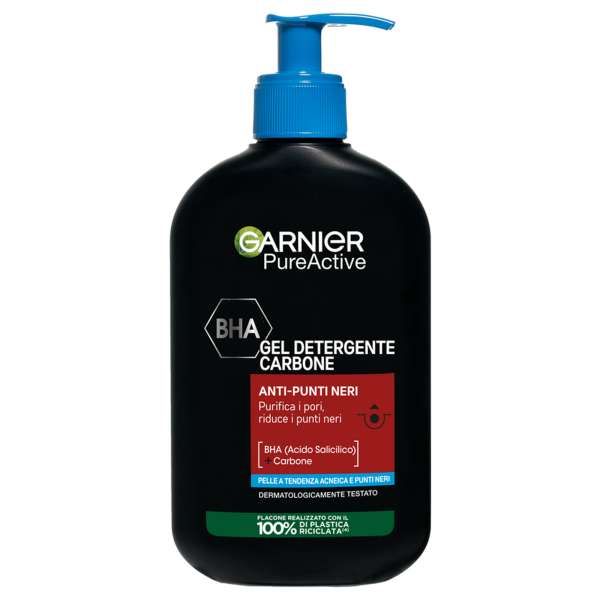 GARNIER Garnier PureActive Gel Detergente Carbone Anti Punti Neri - 250ml - MegaPrezzo