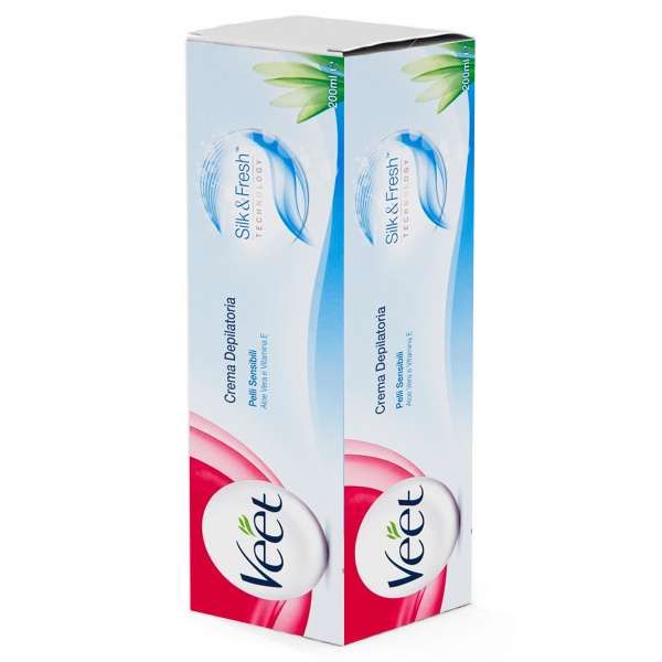 Veet Crema Depilatoria Celeste Silk Fresh Pelli Sensibili - 200ml