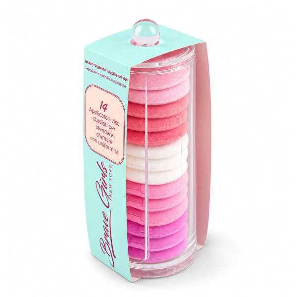 BRAVE GIRLS Brave Girls Set Beauty Applicators con 14 Applicatori Viso - Toni Rosa - MegaPrezzo