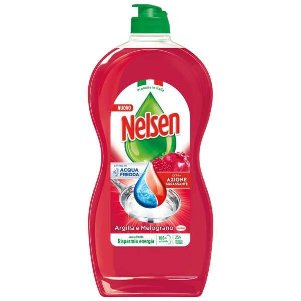 Nelsen Detersivo Piatti 850ml - Argilla e Melograno