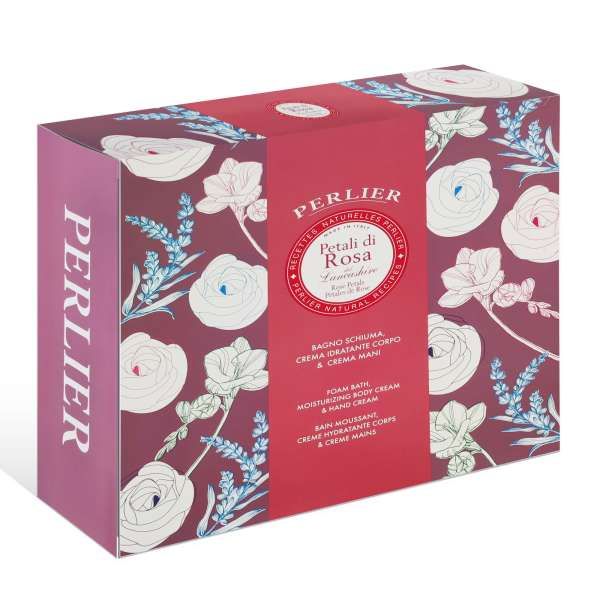 Perlier Cofanetto Petali di Rosa del Lancashire Bagnoschiuma e Creme