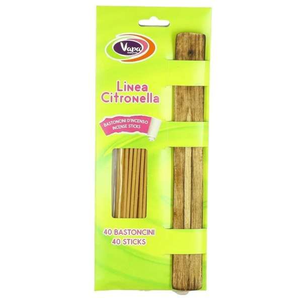 Vapa Bastoncini d'Incenso Citronella con Supporto - 40pz