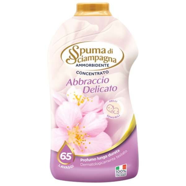 SPUMA DI SCIAMPAGNA Spuma di Sciampagna Ammorbidente Concentrato 1300ml - Abbraccio Delicato - MegaPrezzo