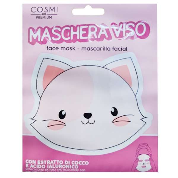 COSMI ITALIA Cosmi Maschera Viso in Tessuto - Gattino - MegaPrezzo