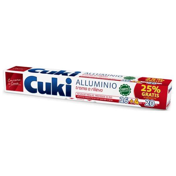 CUKI Cuki Alluminio Doppia Forza Trama Rilievo - 20 metri - MegaPrezzo