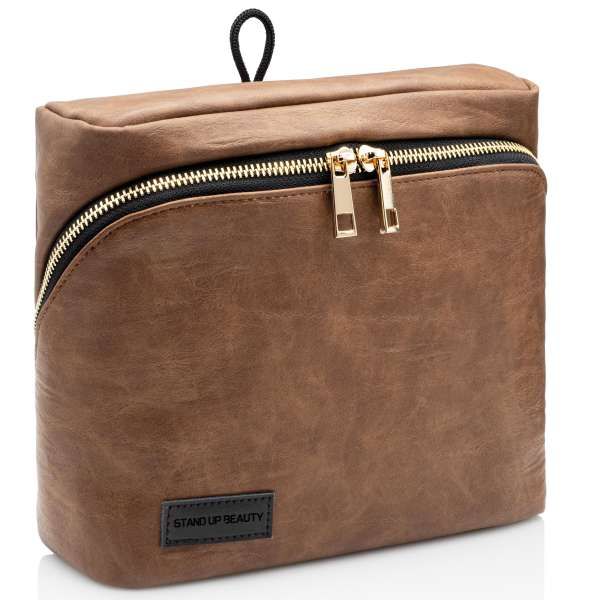XANITALIA Stand-Up Beauty Borsa per Makuup Artist e Parrucchieri - Marrone - MegaPrezzo