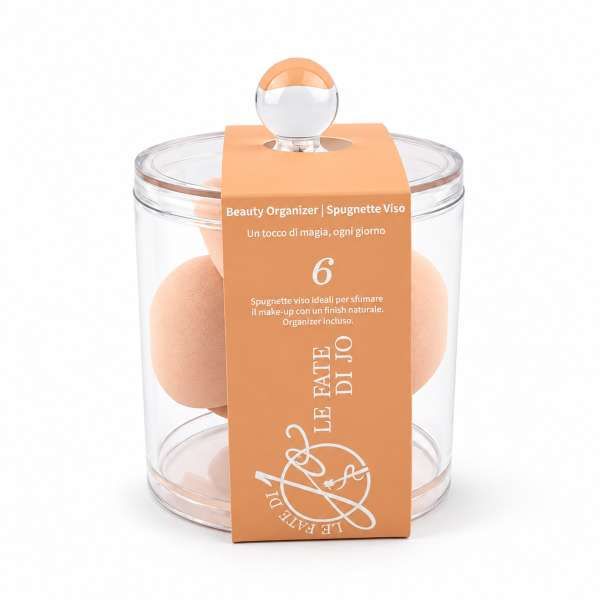 LE FATE DI JO Le Fate di Jo Set Beauty Sponges con 6 Spugnette - Tortora - MegaPrezzo