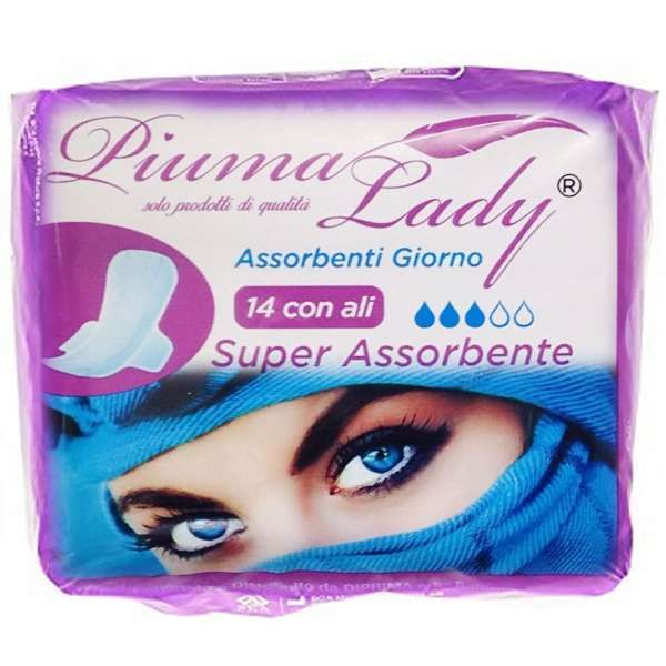 Piuma Lady Assorbenti Giorno con Ali - 14pz