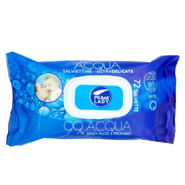 Piuma Lady Salviettine Acqua Senza Alcol - 72pz