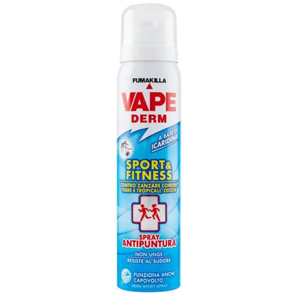 VAPE Vape Derm Sport e Fitness Spray Antipuntura - 100ml - MegaPrezzo
