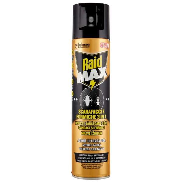 Raid Max Spray Scarafaggi e Formiche 3in1 - 300ml
