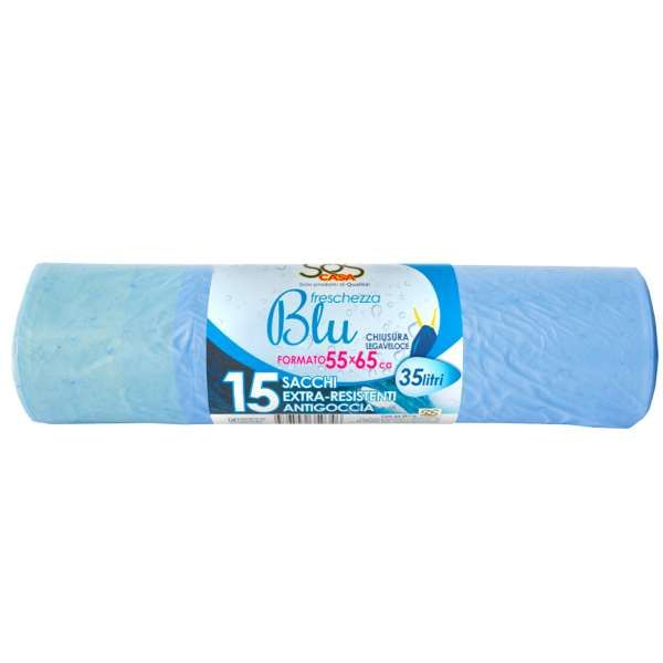 Sacchi per Differenziata 35 Litri - Blu