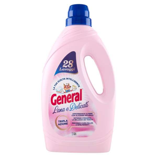 General Detersivo Liquido Lavatrice 1400ml - Lana e Delicati