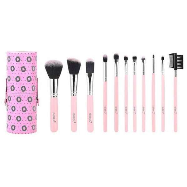 SIBEL Sibel Kit 11 Pennelli Trucco e Make-Up - Pink Flamingo - MegaPrezzo