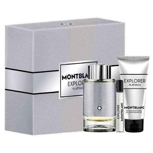 MONTBLANC Montblanc Cofanetto Explorer Platinum Uomo Trio Profumo EDP e Shower Gel - MegaPrezzo