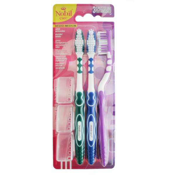 Nobil Care Spazzolino Full White 3D 3pz - Medio