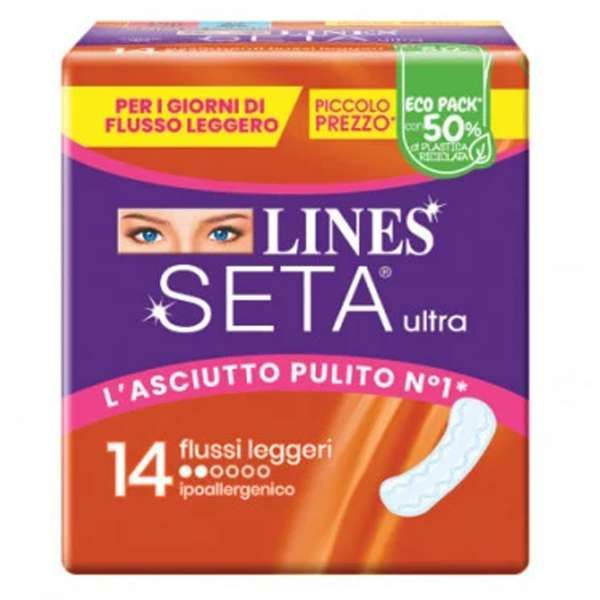 LINES Lines Seta Ultra Assorbenti Flussi Leggeri - 14pz - MegaPrezzo