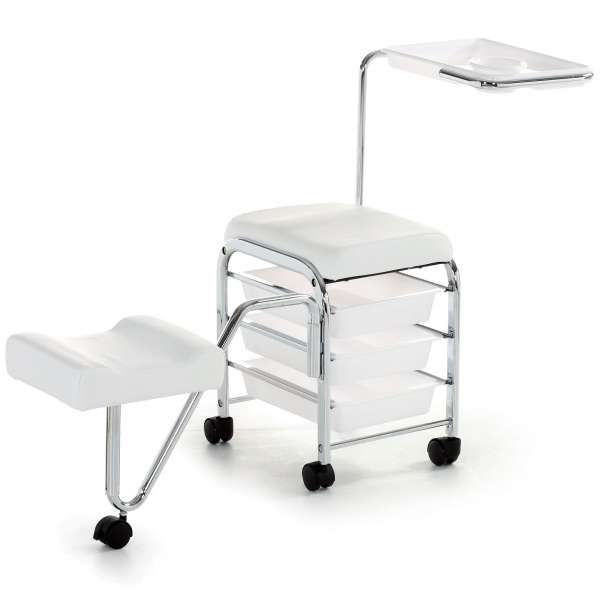 Carrello Service Pedicure Porta Attrezzi - Bianco