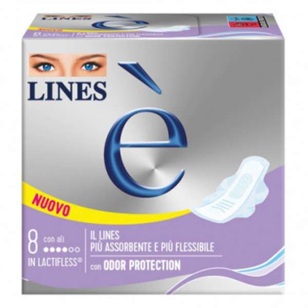 Lines E Assorbenti Lactifless con Ali - 8pz