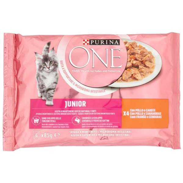 PURINA Purina One Gatto Junior Filettini 4x85gr - Pollo - MegaPrezzo