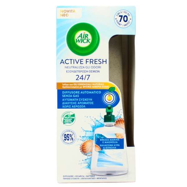 Air Wick Active Fresh Diffusore e Ricarica - Brezza Marina e Magnolia