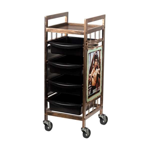 Gabbiano Carrello Porta Attrezzi 8-193 Parrucchiere - Nero Bronzo