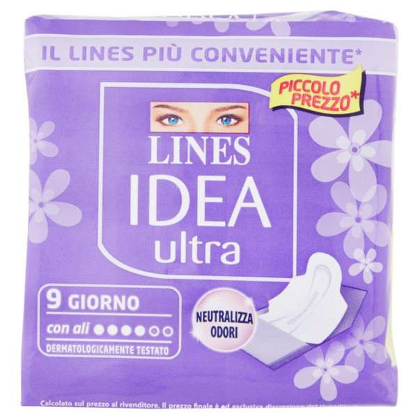 Lines Idea Ultra Assorbenti Giorno con Ali - 9pz