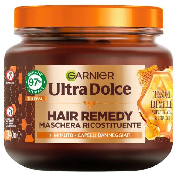 Garnier Ultra Dolce Maschera Hair Remedy Miele - 340ml