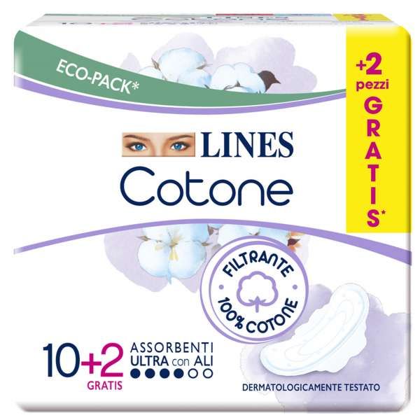 LINES Lines Cotone Assorbenti Ultra Ali Giorno - 12pz - MegaPrezzo