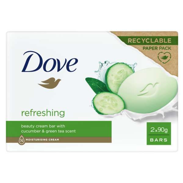 DOVE Dove Sapone Duro Cetriolo e Te Verde - 2x90gr - MegaPrezzo