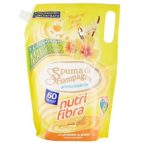 Spuma di Sciampagna Ammorbidente Ricarica 1500ml - Nutri Fibra