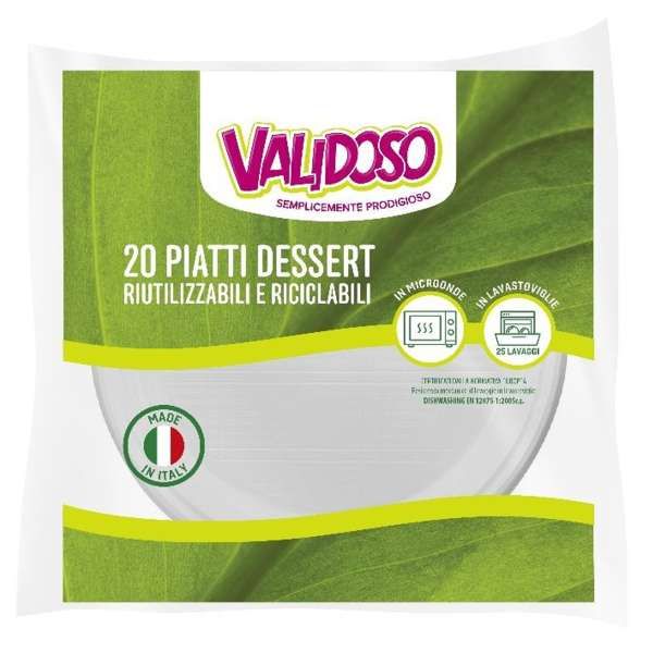 Validoso Piatti Dessert Riutilizzabili - 20pz