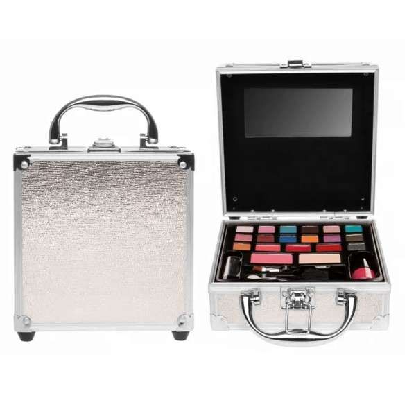 TREFFINA Casuelle Cosmetic Valigetta MakeUp - Argento - MegaPrezzo