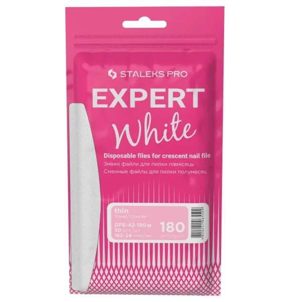 STALEKS PRO Staleks Pro Lime Ricambio Expert 42 Bianco Mezzaluna 50pz - Thin 180 - MegaPrezzo