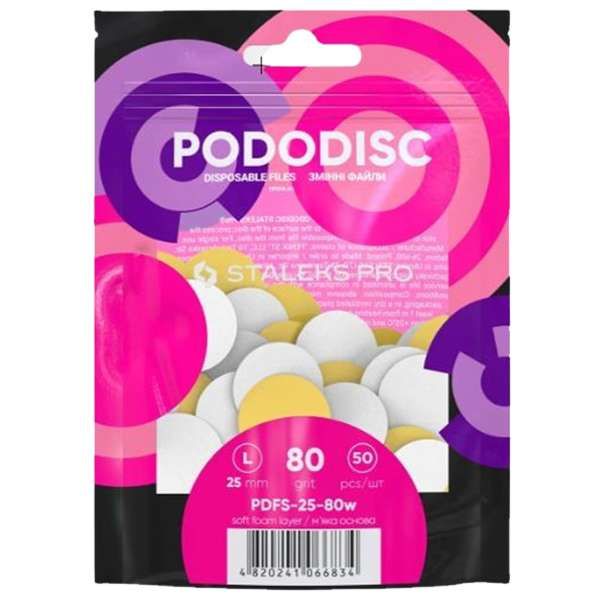 STALEKS PRO Staleks Pro Kit 50 Ricambio Pododisc Soft 50pz Grana 80 - 25mm - MegaPrezzo