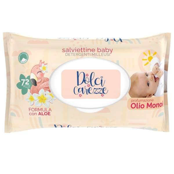 Piuma Lady Salviettine Dolci Carezze Olio Monoi - 72pz