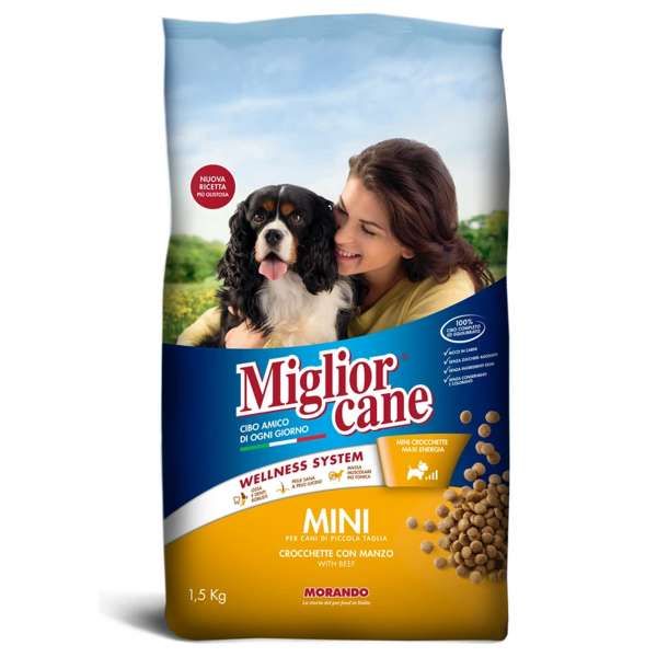 MORANDO Migliorcane Croccantini Cane Mini 1500gr - Manzo - MegaPrezzo