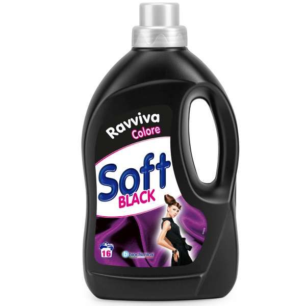Soft Detersivo Lavatrice e Mano 900ml - Black Ravviva Colore
