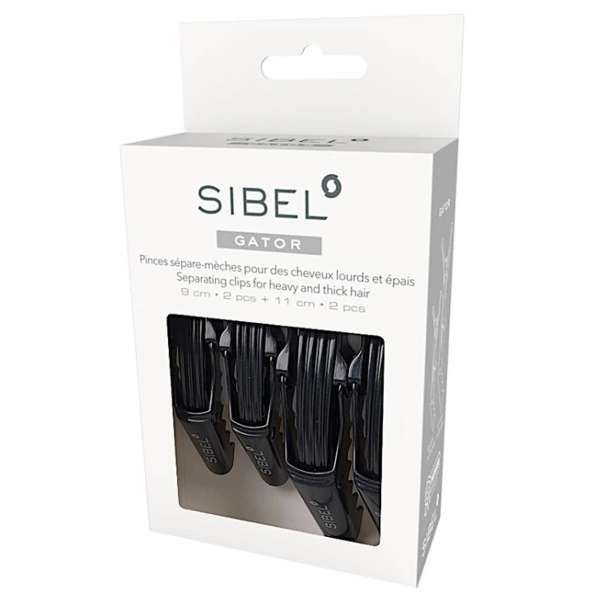 SIBEL Sibel Gator Pinze Clip Separa Ciocche 9cm e 11cm Nero - 4pz - MegaPrezzo