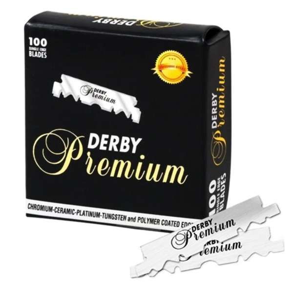 Derby Mezze Lame da Barba Nere Premium - 100pz