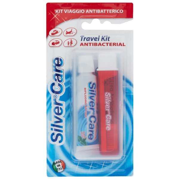 Silver Care Kit Viaggio Antibatterico Spazzolino Dentifricio