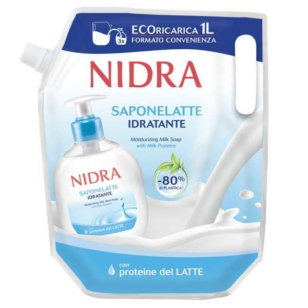Nidra Saponelatte Idratante Ricarica - 1000ml