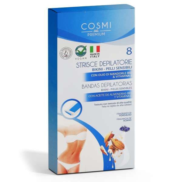 COSMI ITALIA Cosmi Strisce Depilatorie Bikini Pelli Sensibili 8pz - Fiordaliso - MegaPrezzo
